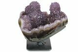 Amethyst Stalactite Formation on Metal Stand - Uruguay #139829-4